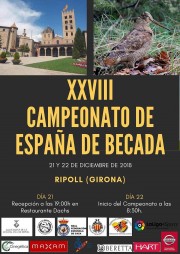 Ripoll acollirà el Campionat d´Espanya de Becada