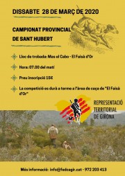 El dissabte 28 de març,  Campionat Provincial de Sant Hubert