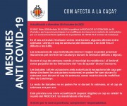 NOTA INFORMATIVA SOBRE L’ACTIVITAT CINEGÈTICA A PARTIR DEL DIA 30/10/2020, ESTAT D’ALARMA-COVID-19