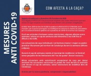 SEGONA NOTA INFORMATIVA SOBRE L’ACTIVITAT CINEGÈTICA A PARTIR DEL DIA 30/10/2020