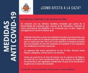 Actualització i seguiment de l´afectació de les mesures anti Covid-19 en la caça  a Catalunya